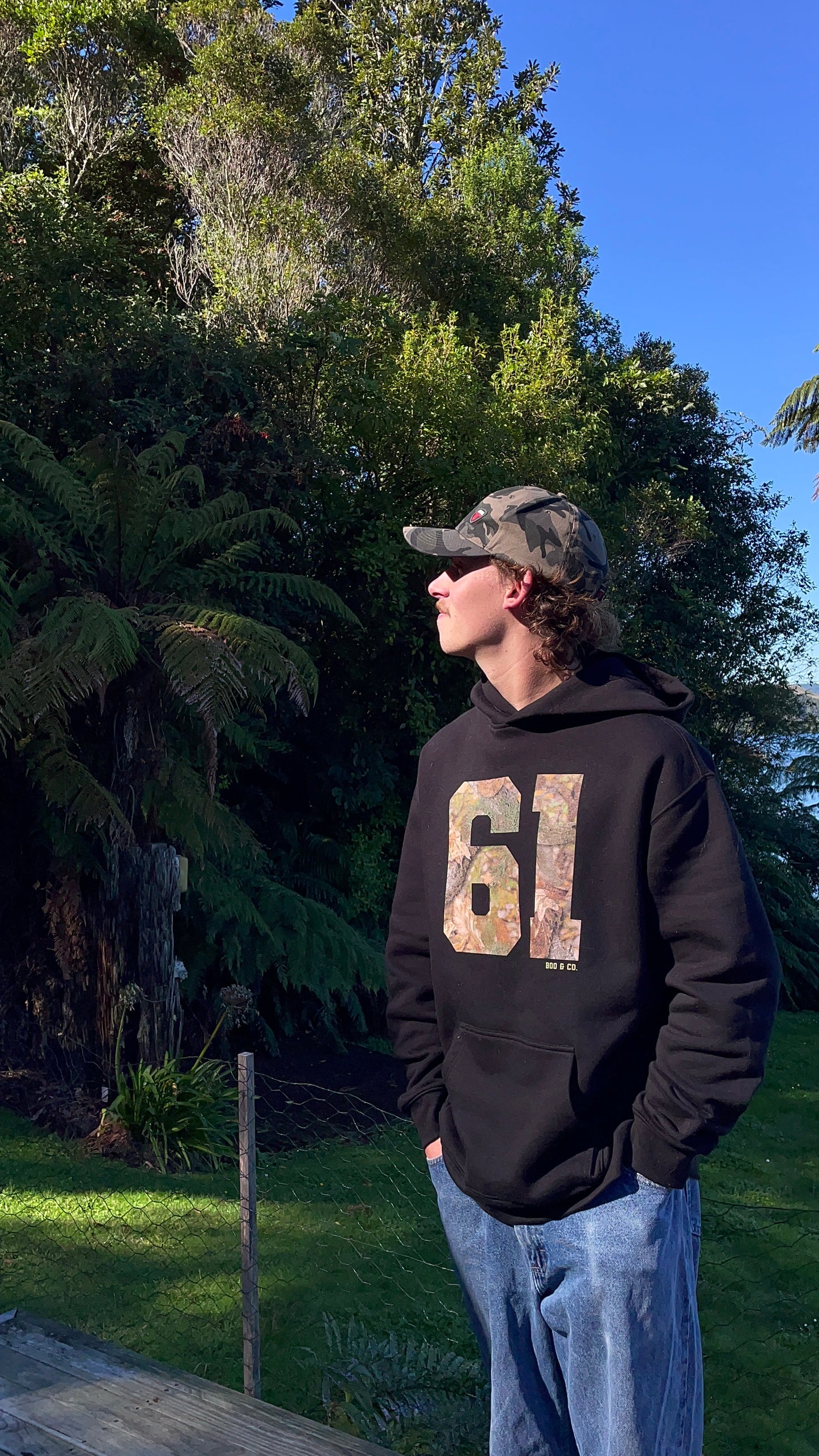 Camo Varsity Baggy Hoodie