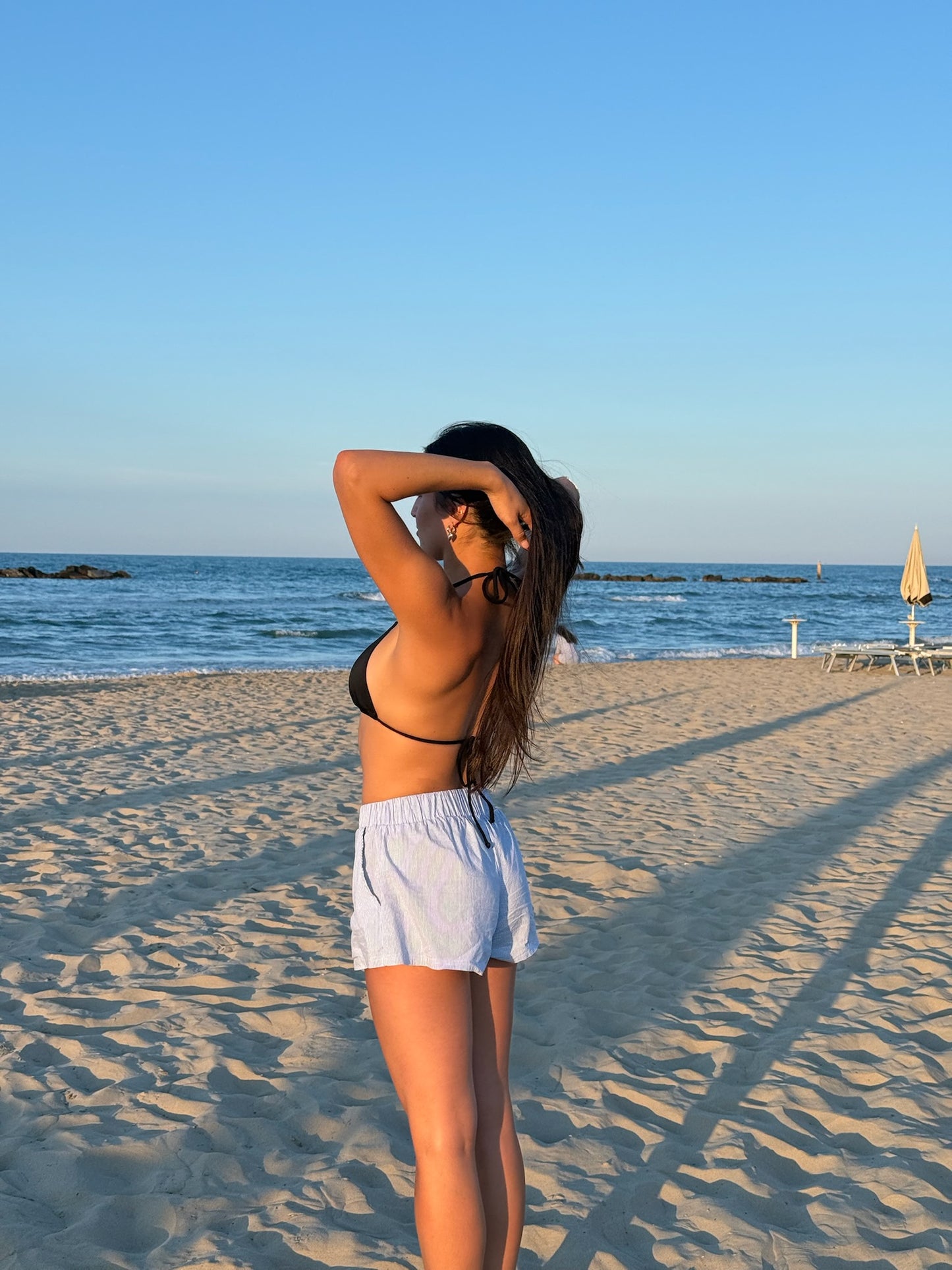 Lula Boxer Shorts - Blue Pinstripe