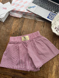 Lula Boxer Shorts - Cherry Pinstripe